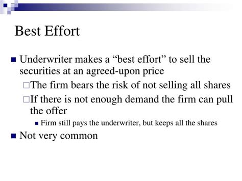 Best Efforts (IPO Underwriting) .